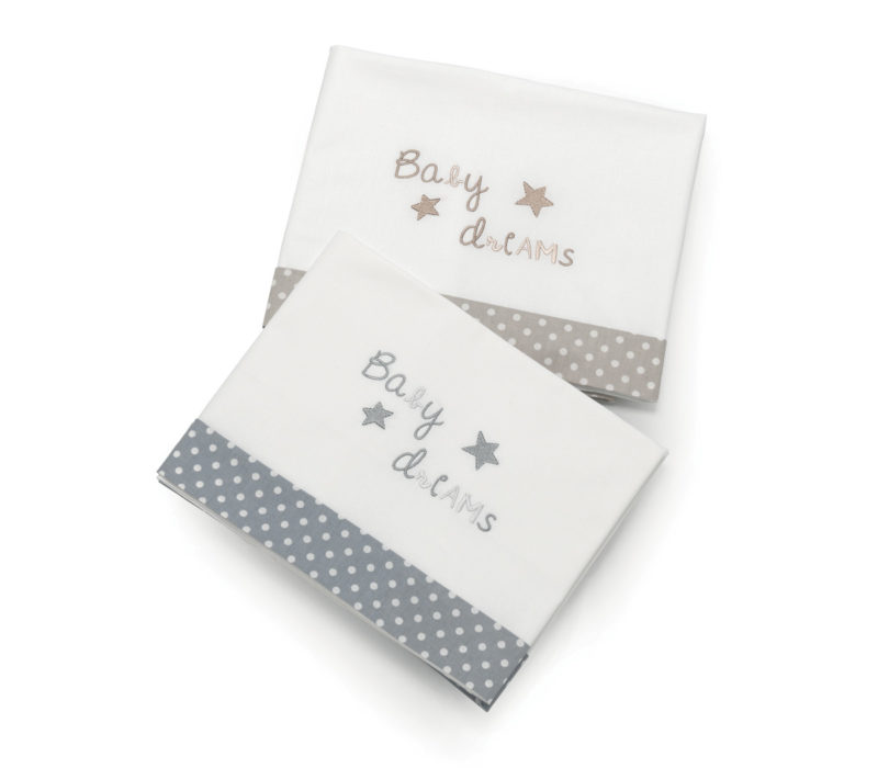 Azzurra Design lenzuola Baby Dream grigio e lenzuola Baby Dream avana