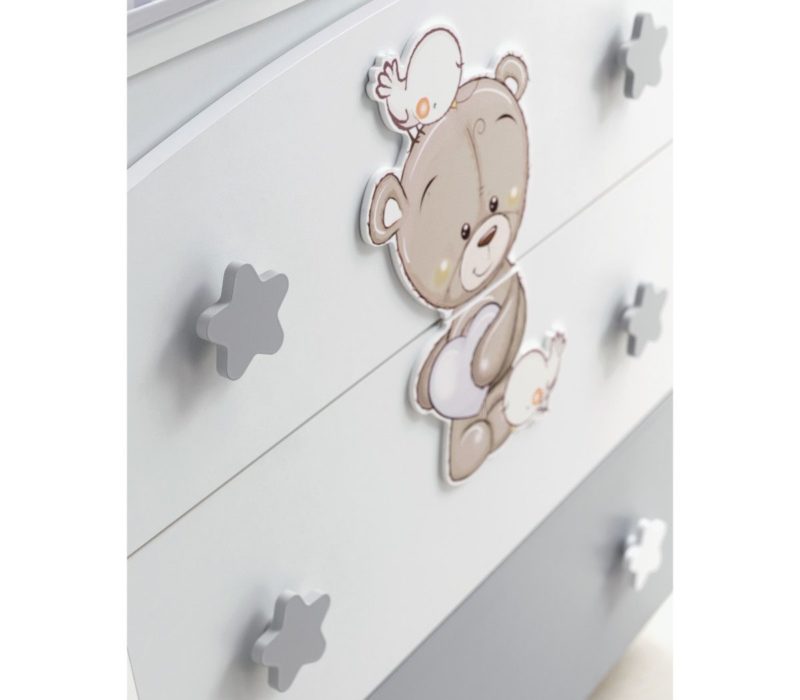 Azzurra Design bagnetto Love Me bianco-grigio, dettaglio