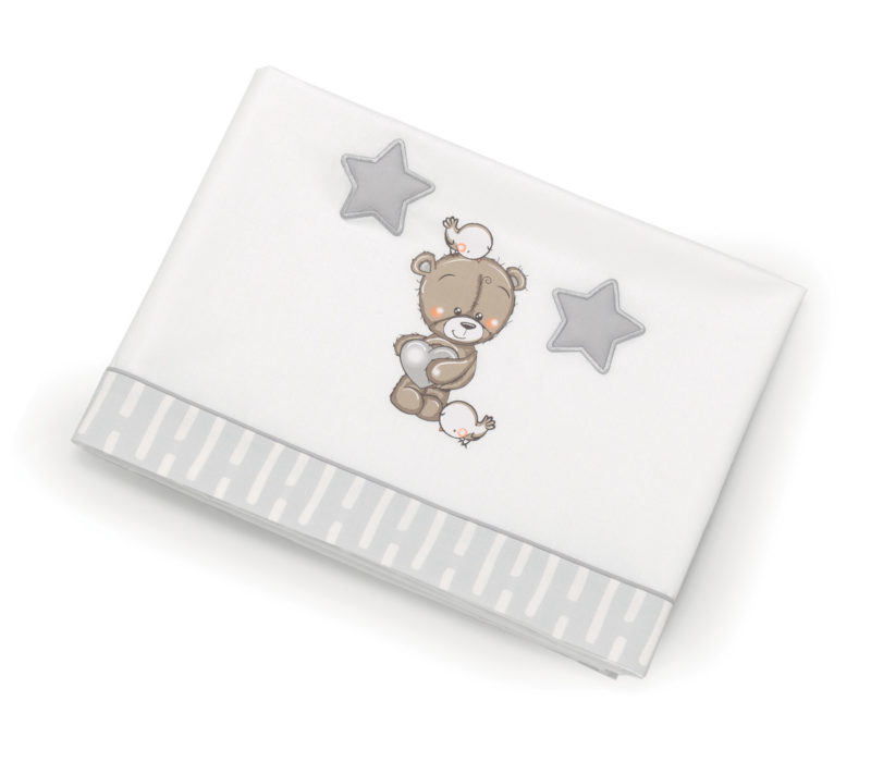 Azzurra Design lenzuola Love Me bianco-grigio